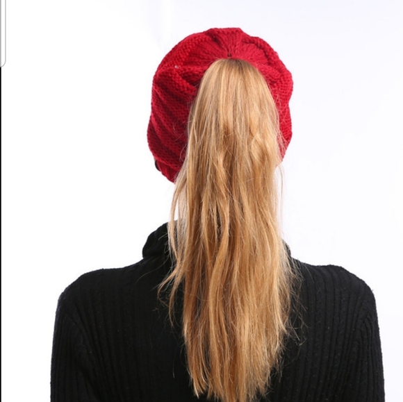 B.B Soft Stretchy Knit High Bun Ponytail Beanie - Picture 8 of 8